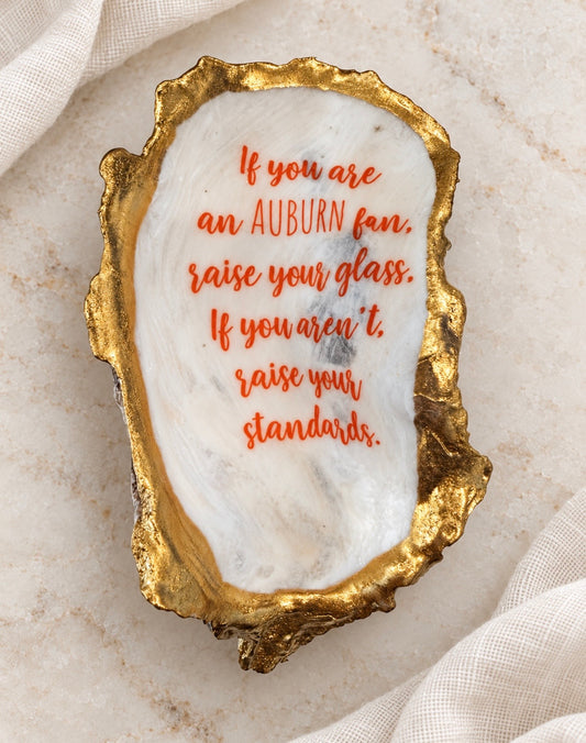 Auburn Is My Happy Place Oyster with gold edging