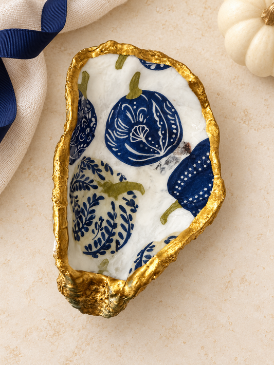 Blue Chinoiserie Pumpkins Oyster Creation