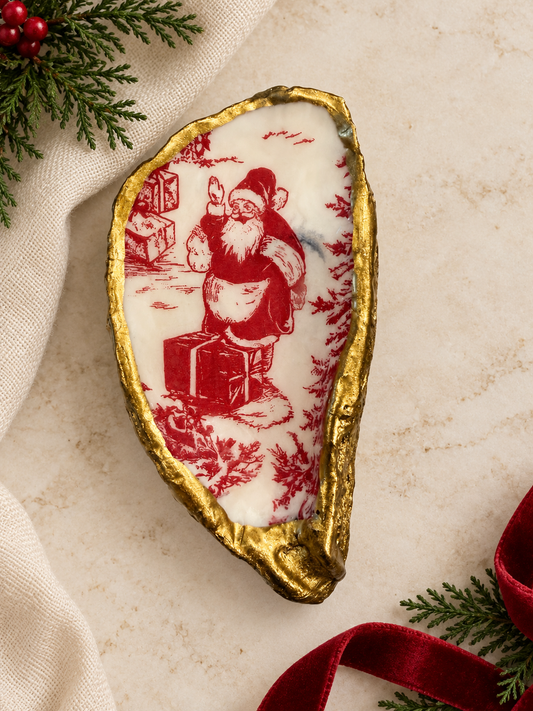 Red Santa Toile Oyster Creation